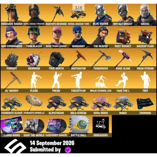 🔥 Fortnite OG Account - OG RENEGADE RAIDER🌸THE REAPER OG RAIDERS REVENGE🌸38 SKINS