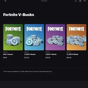 4500 Vbucks Direct Topup