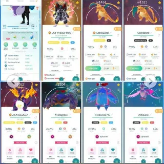 🔥 Pokemon Go Account - LVL 70 | ARMORED MEWTWO | 12K COINS | 233 PASSES | 388 SHINY | 1.1K LEGENDARY