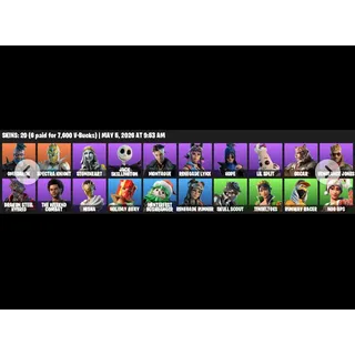 Fortnite Account - 20 skins | Omegarok | Spectra Knight | Stoneheart | Jack Skellington | Montague | Renegade Lynx | Hope 