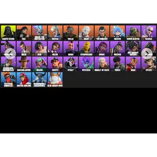 Fortnite Account 34 Skins | Darth Vader + Geralt + Doom Slayer | Full Access | Instant Delivery