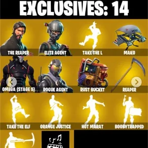 🔥 Fortnite OG Account - 61 skins The Reaper | Omega (stage 5) | Take The L