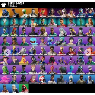 Fortnite account - 83 skins | Chun-Li | Psycho Bandit  | Renegade Raider | Get Griddy | Aerial Assault Trooper |