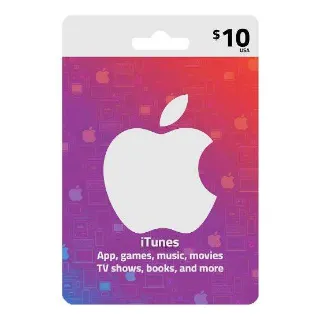 $10.00 USD Apple ITUNES GIFT CARD US ⚡INSTANT DELIVERY⚡