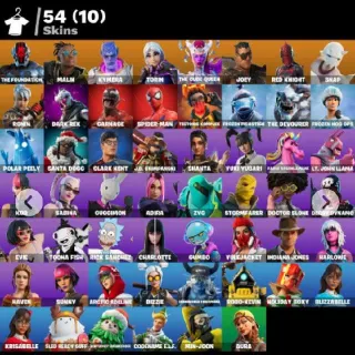 Fortnite  Account - 54 skins | The Foundation | Malik | Kymera | Torin | The Cube Queen | Joey | Dark Rex | Spider-Man