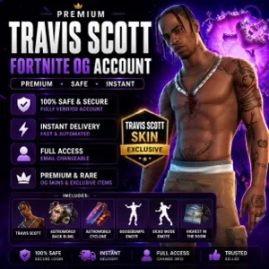 🔥 Fortnite OG Account - Travis Scott + Surprise 50+ Skins | Full Access | Fast delivery