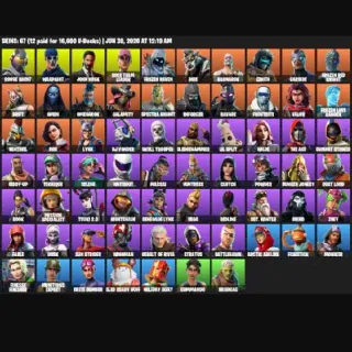 🔥 Fortnite Account - 67 Skins - Take The L