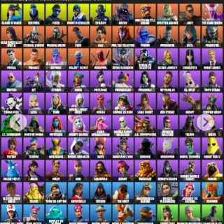 102 skins | 800 V-bucks | Lara Croft | Reaper Axe | Cloud Striker | Sultura | Fixer | Point Patroller | Trilogy | Raven