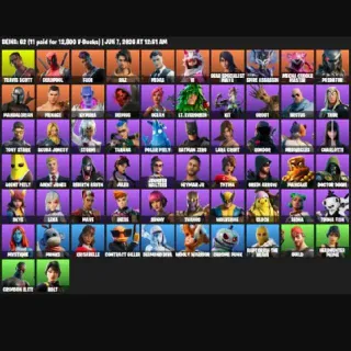 Fortnite account og | 62 Skins | Travis Scott