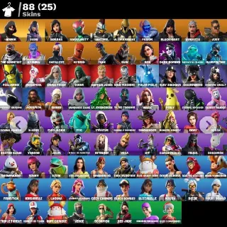 88 skins | IKONIK | Glow | Sorana | Singularity | Sentinel | Ultima Knight | Fusion | Blackheart