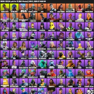 🔥 Fortnite OG Account - 123 Skins Travis Scott