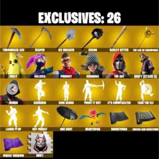 🔥 Fortnite OG Account - 215 skins 💎 IKONIK 💎 Drift 💎 Peely 💎 Scenario