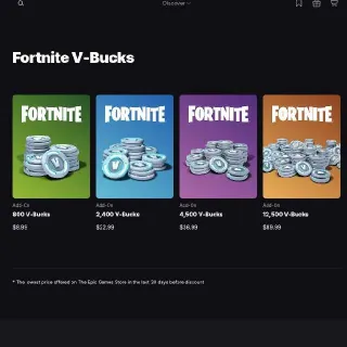 4500 Vbucks Direct Topup