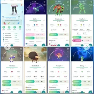 🔥 Pokemon Go Account - 70 LEVEL ACCOUNT ⚜ 75 Legendary 🐉 105 Shinies