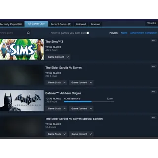 Total amount of games 30 -1000+ USD worth 