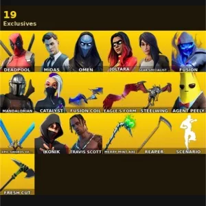 🔥 Fortnite OG Account - 63 skins | Merry Mint Axe | IKONIK | Travis Scott