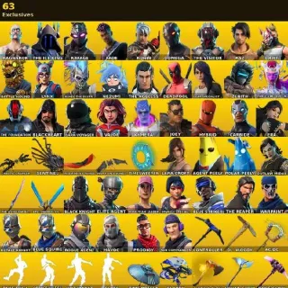 127 skins | Floss | Take The L | OG STW | Black Knight | Sparkle Specialist | Royale Knight | The Reaper