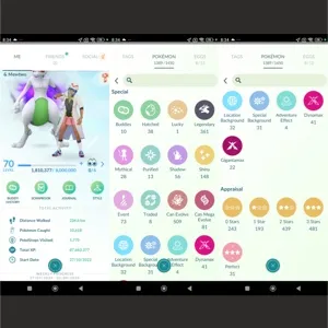 🔥 Pokemon Go - LV 70 | 361X LEGENDARY | 148X SHINY | 31X HUNDO | 25 SHINY LEGENDS GALAR MOLTRES