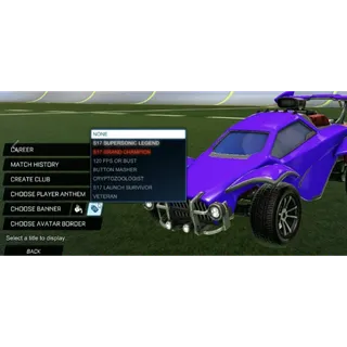 Season 17 - SUPER SONIC LEGEND (SSL) REWARD+TITLE & 2v2 - SSL Rank+30+ LVL+Full Access