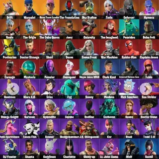 [PC/XBOX]❤️ 64 Skins❤️OG STW Deluxe Edition❤️Drift ❤️ Pursuit ❤️ Skirmish ❤️ Mean Streak ❤️ Rose Glow