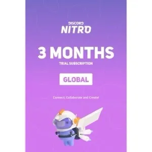 Discord Nitro - 3 Month TRIAL Subscription Key GLOBAL