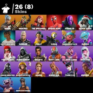 26 Skins - Take The L 🐦‍🔥 Renegade Raider ✫ Axo ✫ Spider-Man ✫ 700 VB ✫ PC FULL ACCESS