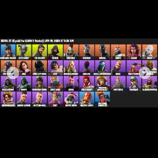 37 Skins | IKONIK | Aerial Assault Bomber | Take The L  | Renegade Raider | 1400 V-Bucks