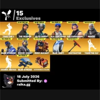 🔥 Fortnite OG Account - 83 skins | Take The L | The Reaper | Elite Agent | Blue Team Leader