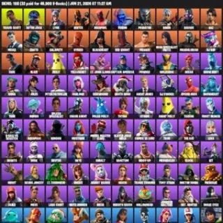 🔥 Fortnite OG Account - 108 Skins | Travis Scott | Leviathan axe