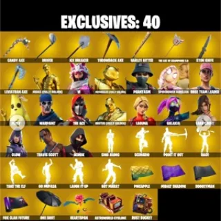 🔥 Fortnite OG Account - 347 skins Ikonik travis Scott Glow leviathan axe