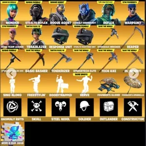 🔥 Fortnite OG Account - 142 SKINS⚡WONDER⚡STEALTH REFLEX
