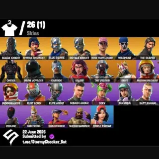🔥 Fortnite OG Stw - 26 Skins 🔥Black Knight🔥Take The L🔥AC/DC🔥2200 VB
