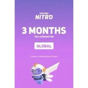 Discord Nitro - 3 Month TRIAL Subscription Key GLOBAL