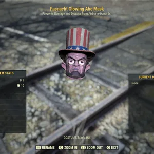 glowing Abe mask