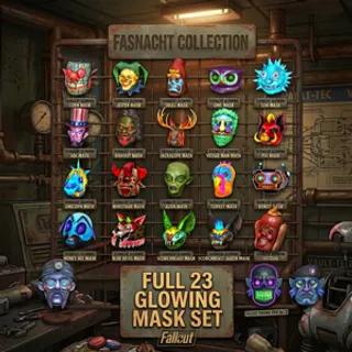 23 glowing mask set