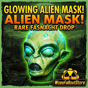 glowing alien mask