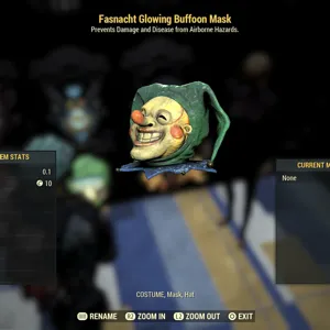 glowing buffoon mask