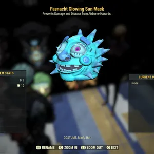 glowing sun mask