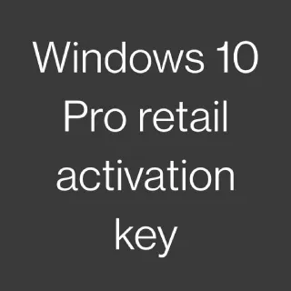 Windows 10 Pro retail activation key