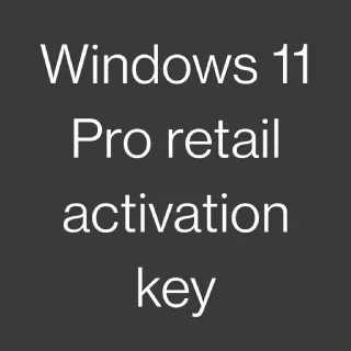 Windows 11 Pro retail activation key