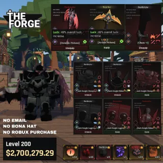 [ FULL DARKRYTE AND DEMONITE SET ] THE FORGE END GAME ACCOUNT 