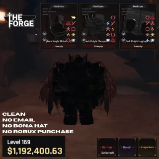 THE FORGE END GAME ACCOUNT [ FULL DARKYTE SET ]