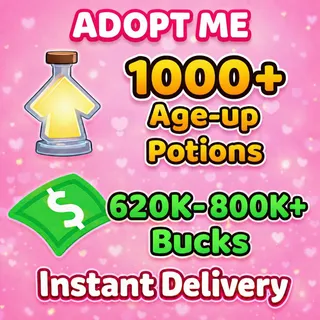 🧪 1000 Age Up Potions + 💵 620K - 800K+ Bucks | ✨ ADOPT ME ACCOUNT ✨