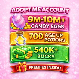 🥚 9M–10M+ Candy Eggs | 🧪 700 Age-Up Potions + 💰 540K+ Bucks | ✨ ADOPT ME ACCOUNT ✨