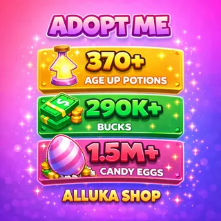 1.5M+ Candy Eggs | 370+ Age Up Potions + 290K+ Bucks Adopt Me Account