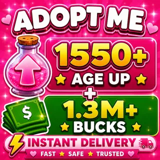 🧪 1550+ Age-Up Potions + 💵 1.3M+ Bucks | ✨ ADOPT ME ACCOUNT ✨