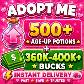🧪 500+ Age-Up Potions + 💵 360K–400K+ Bucks | ✨ ADOPT ME ACCOUNT ✨