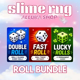 🎲⚡🍀 Double Roll + Fast Roll + Lucky Rolls - Slime RNG