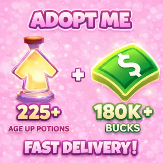 🧪 225+ Age Up Potions + 💵 180K+ Bucks | ✨ ADOPT ME ACCOUNT ✨ 