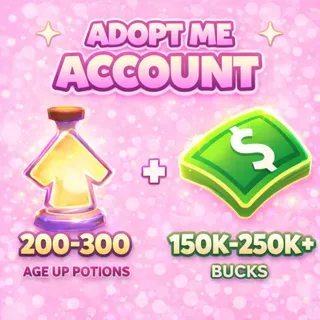 🧪 200-300 Age Up Potions + 💵 150K-250K+ Bucks | ✨ ADOPT ME ACCOUNT ✨